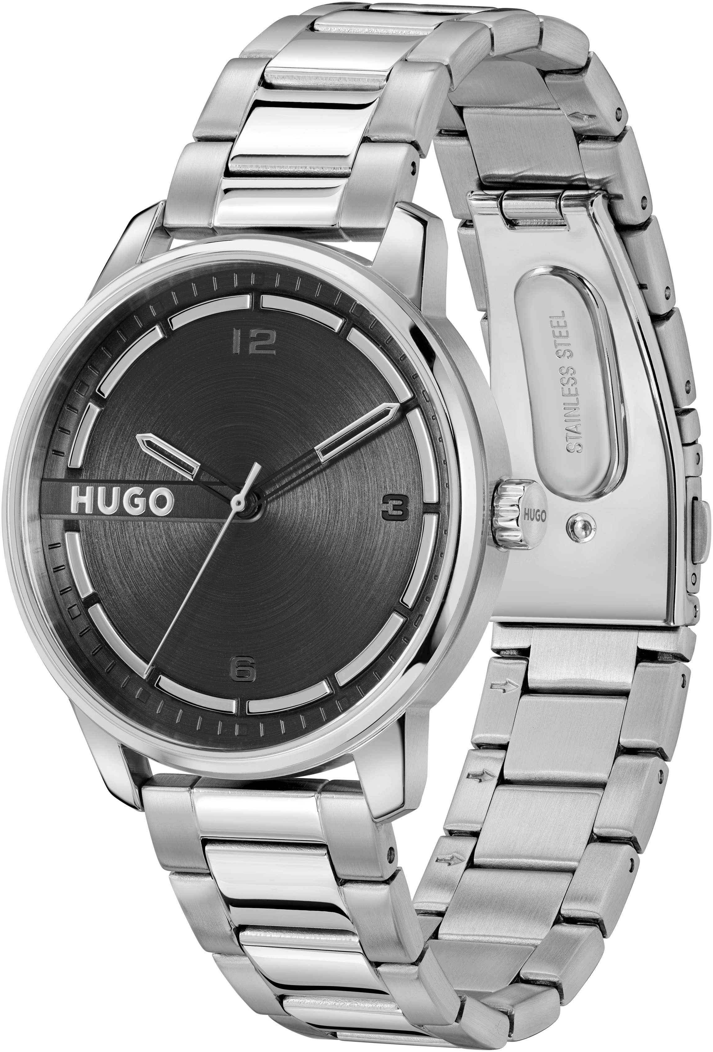 HUGO Quarzuhr #STAMP 1530364, Armbanduhr, Herrenuhr, günstig online kaufen