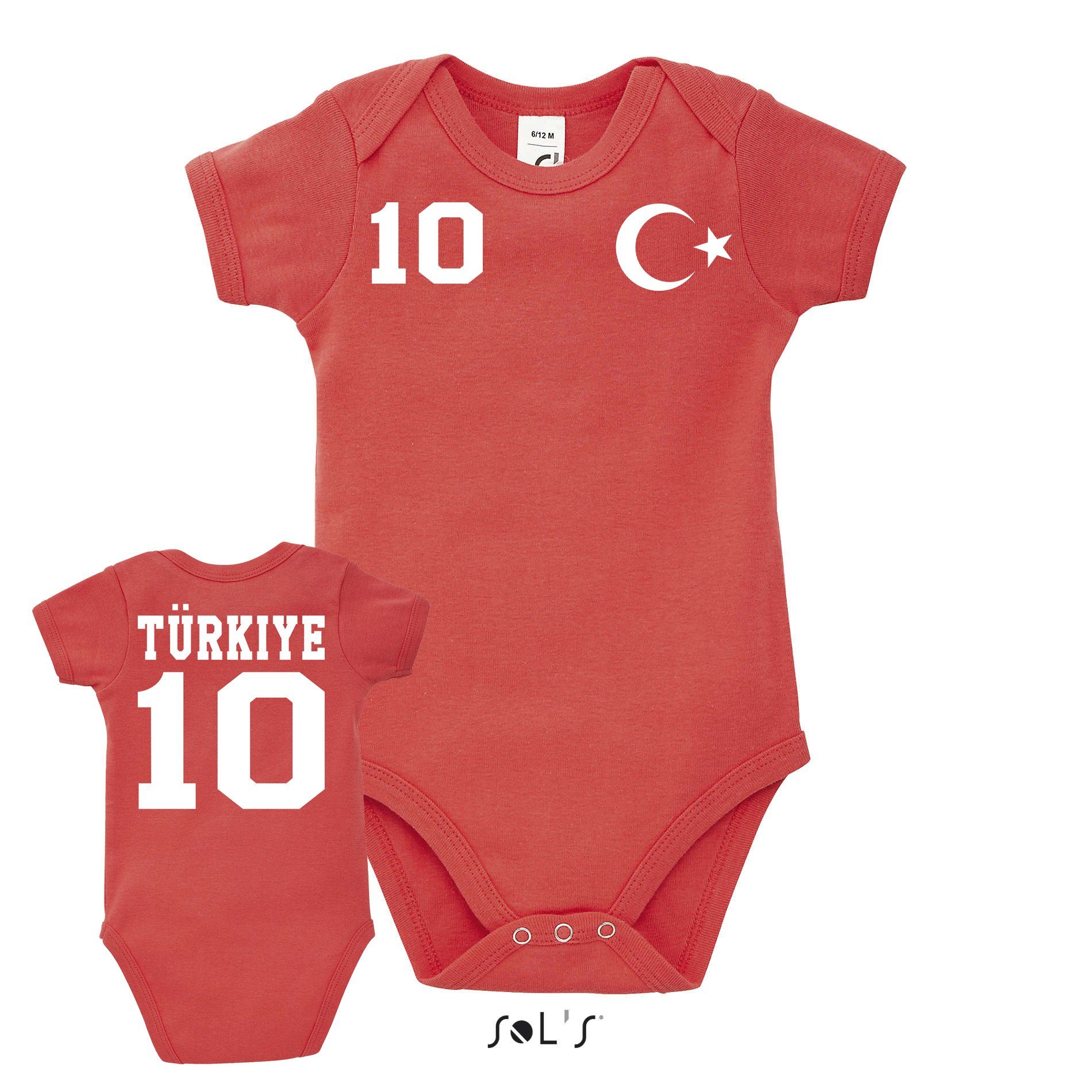 Blondie & Brownie Strampler Kinder Fußball Trikot Türkiye Türkei Meister WM Sport Baby Turkey EM