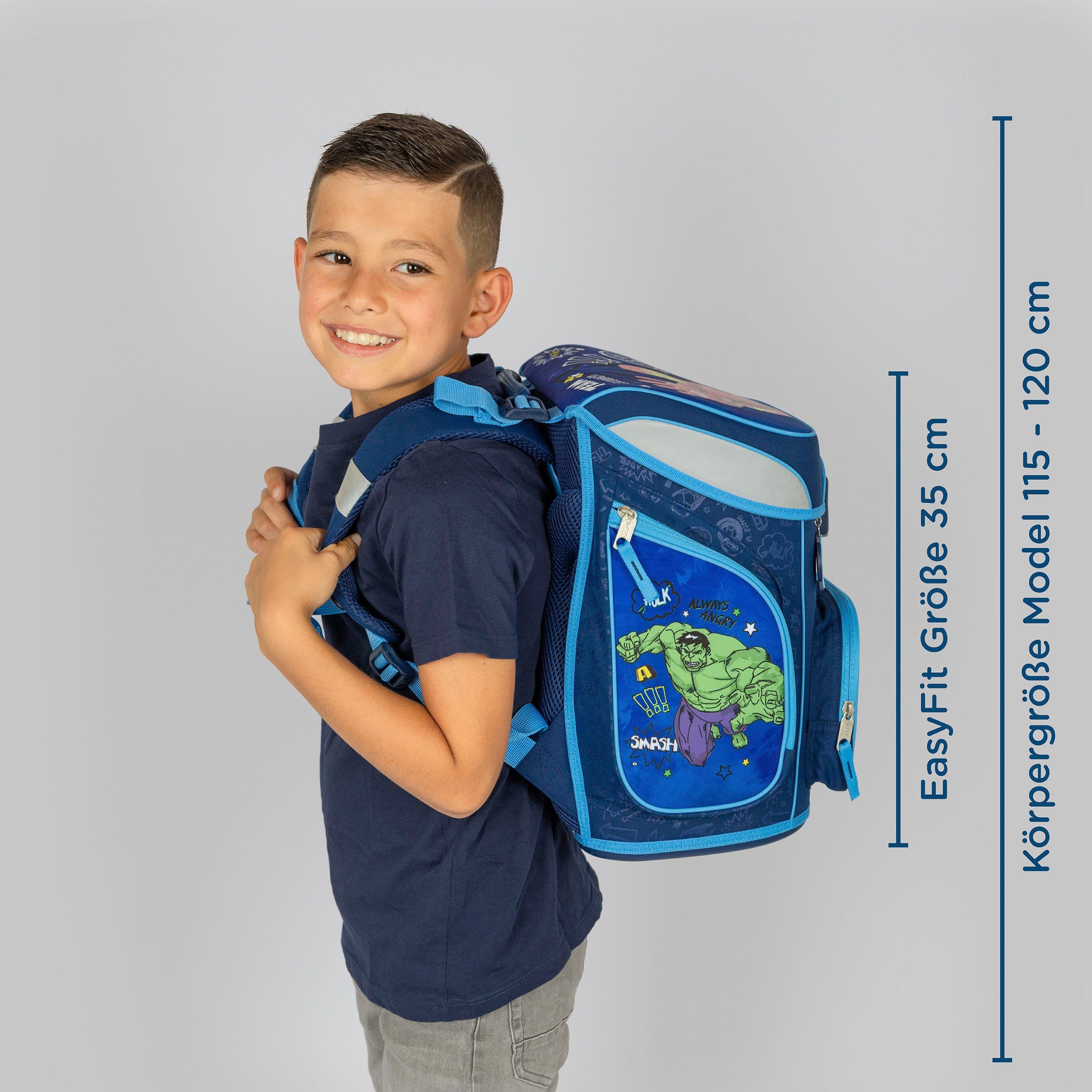 Scooli Schulranzen EasyFit, Avengers (5-tlg)