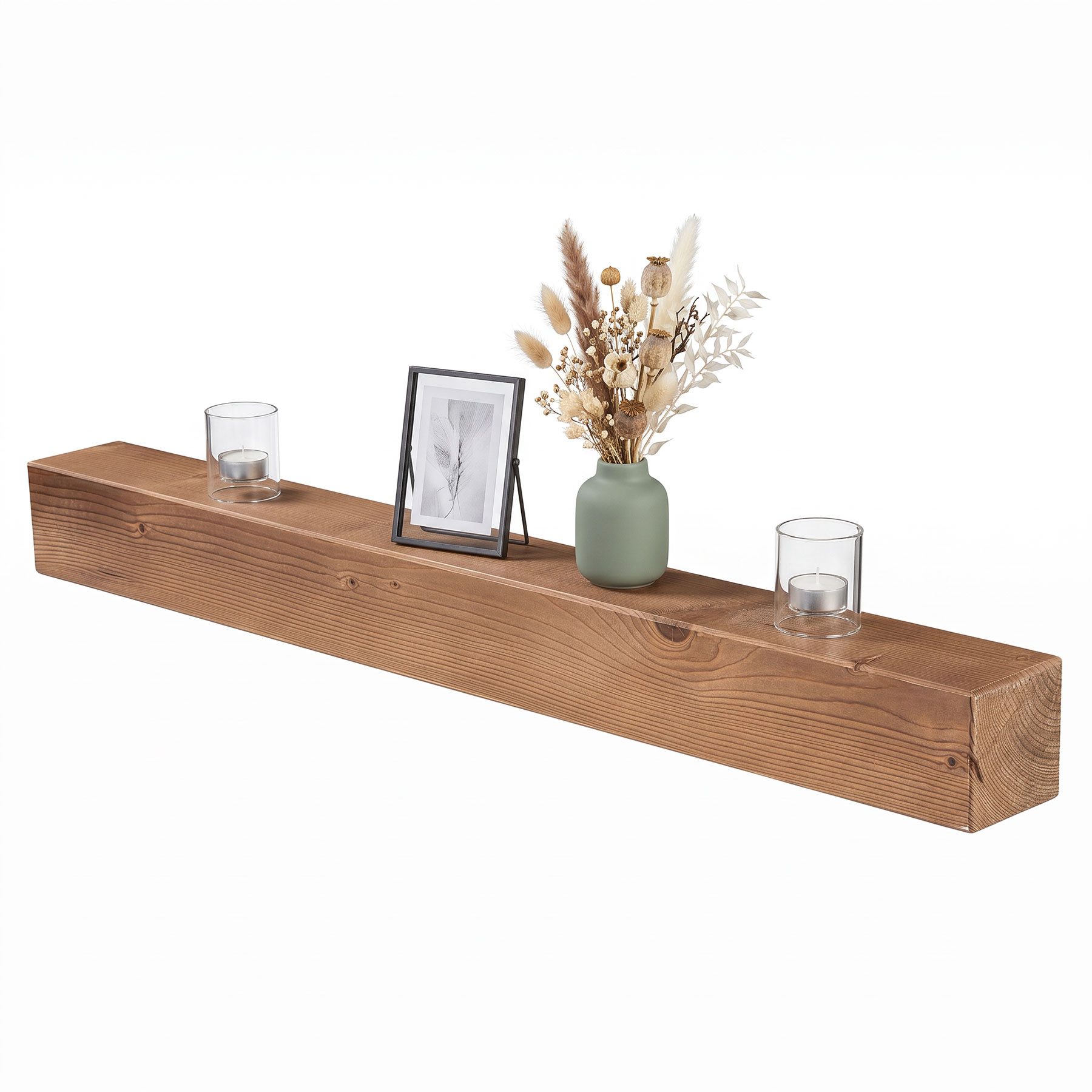 Levandeo® Wandregal, levandeo Wandregal Holz Massiv 100x10cm Eiche Farbig Wandboard Regal