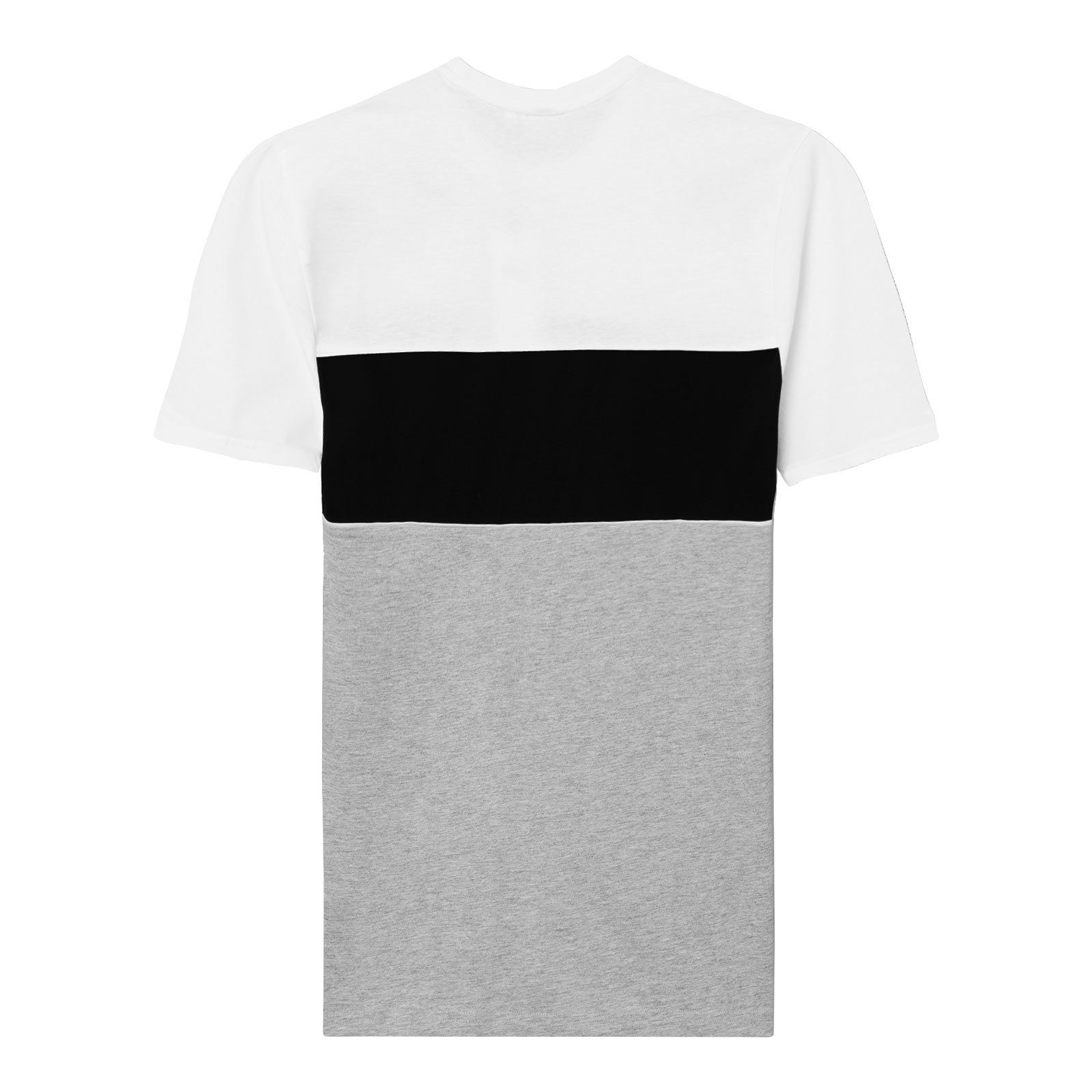 Fila T-Shirt light / Men white bros melange black bright / Tee Anoki grey mit Blocked Markenschriftzug A495
