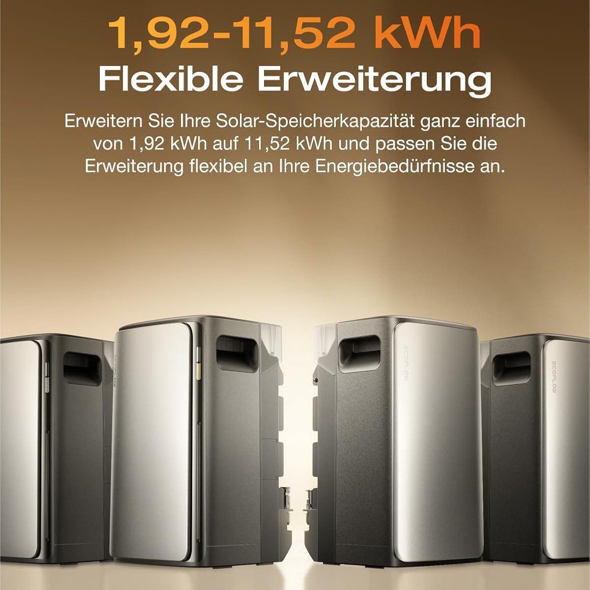 Ecoflow Balkonkraftwerk 910W EcoFlow STREAM Max 1,92 kWh Speicher, Plug & Play Solarsystem, (LFP-Akku mit 6000 Ladezyklen, KI-Smartsteuerung), 1800 W Solareingang (2 MPPT), 1200 W Dual AC-Anschlüsse
