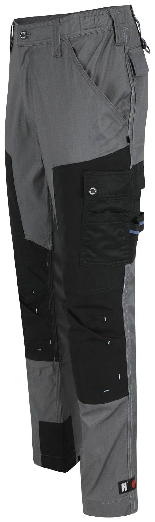 Herock Arbeitshose leicht Capua Viele Coolmax® mehrere Hose Stretch, mit Farben Taschen, grau -Techn