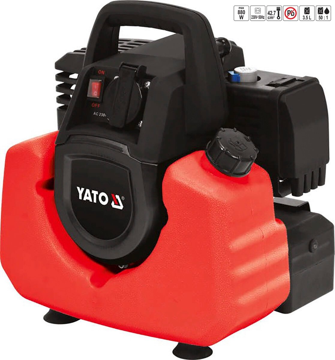 Stromerzeuger Leiser Stromerzeuger 800W, 1x230V, Benzingemisch 50:1, 8,5kg