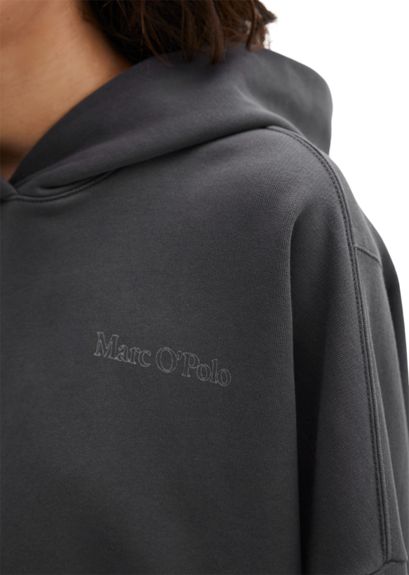 Marc O'Polo Hoodie relaxed fit mit recycelter Baumwolle, leicht verkürzter Schnitt – Bild 3 von 5