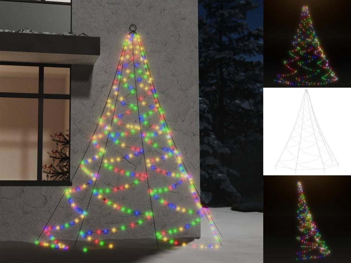vidaXL Lichterkette »LED-Wandbaum Metallhaken 260 LED Mehrfarbig 3 m Indoor  Outdoor«