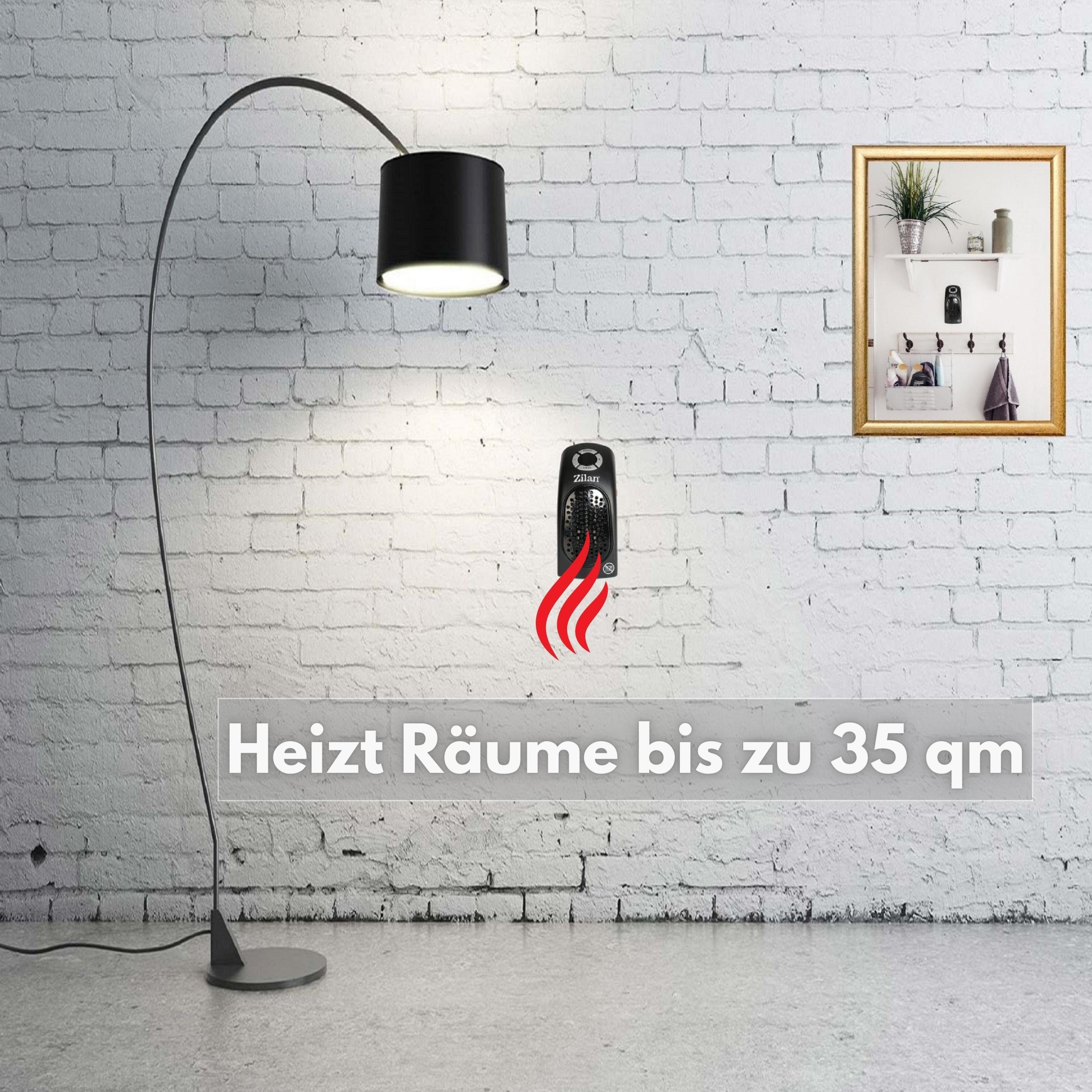 Zilan Timer, 12h 2000 LED-Anzeige ZLN-2281, W, Kompakt, Keramikheizlüfter
