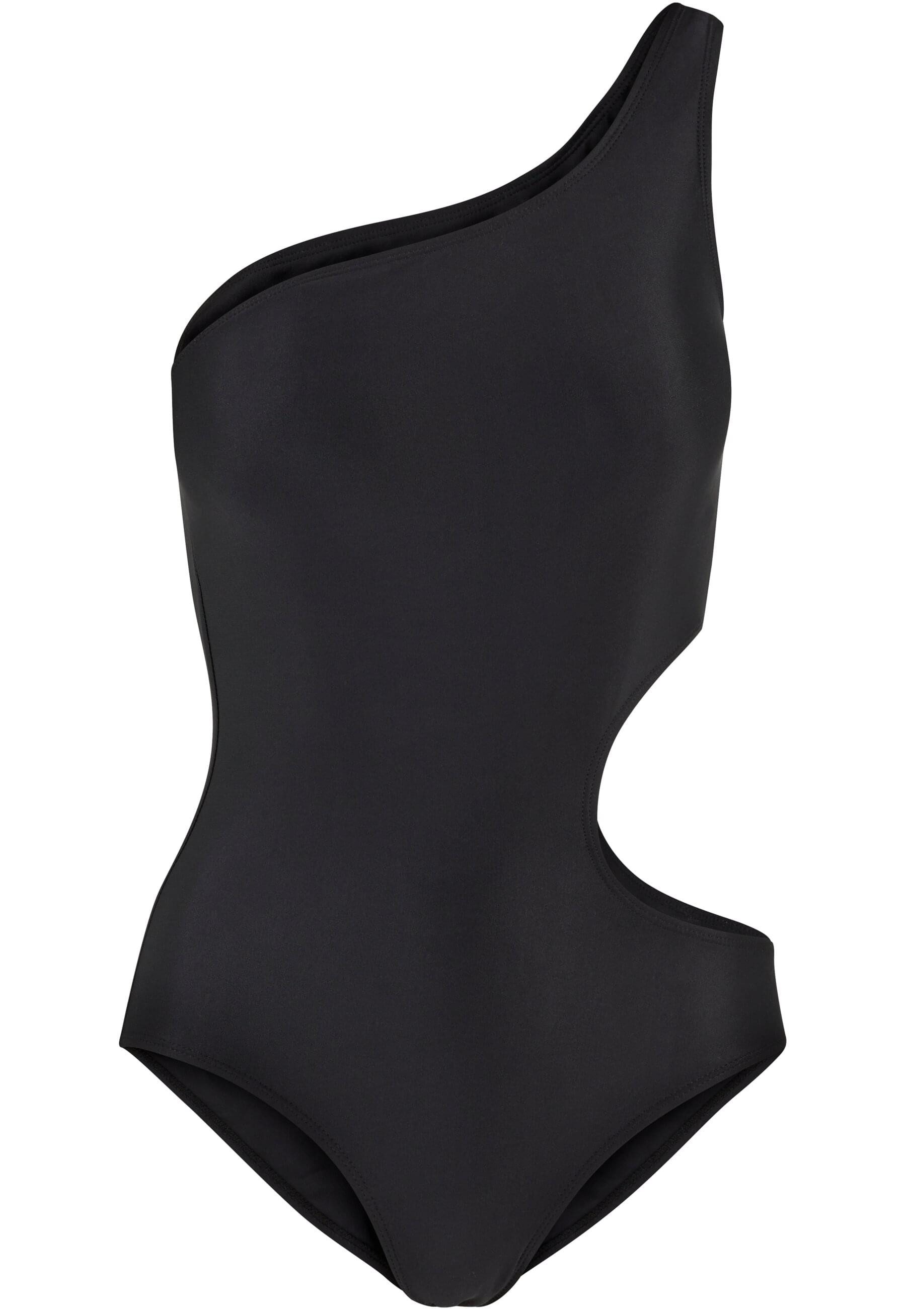 Badeanzug Urban Classics Damen Ladies Asymmetric Cut Out Swimmsuit