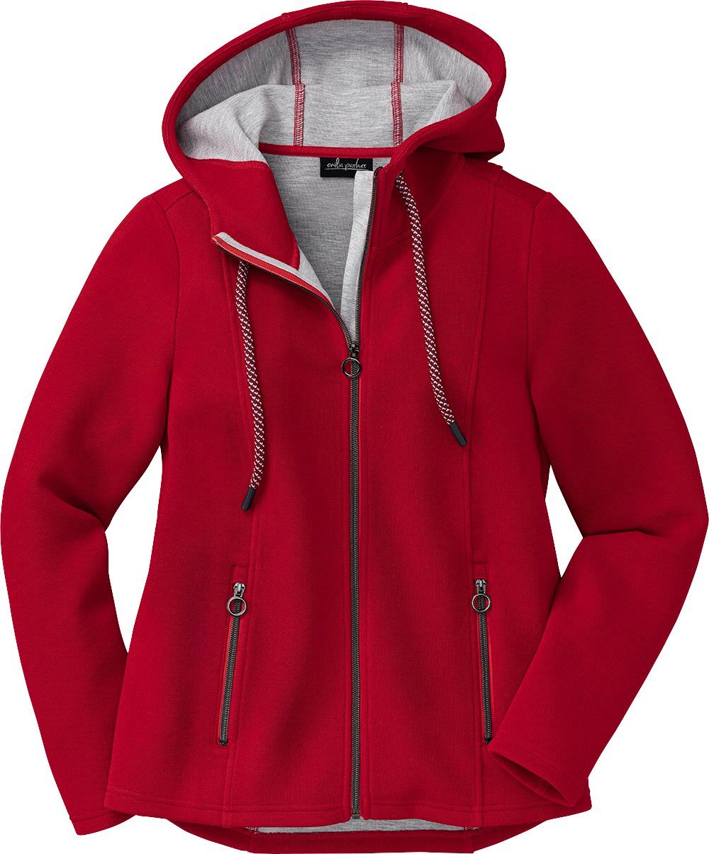 Emilia Parker Kapuzenplüschjacke hinten länger geschnitten