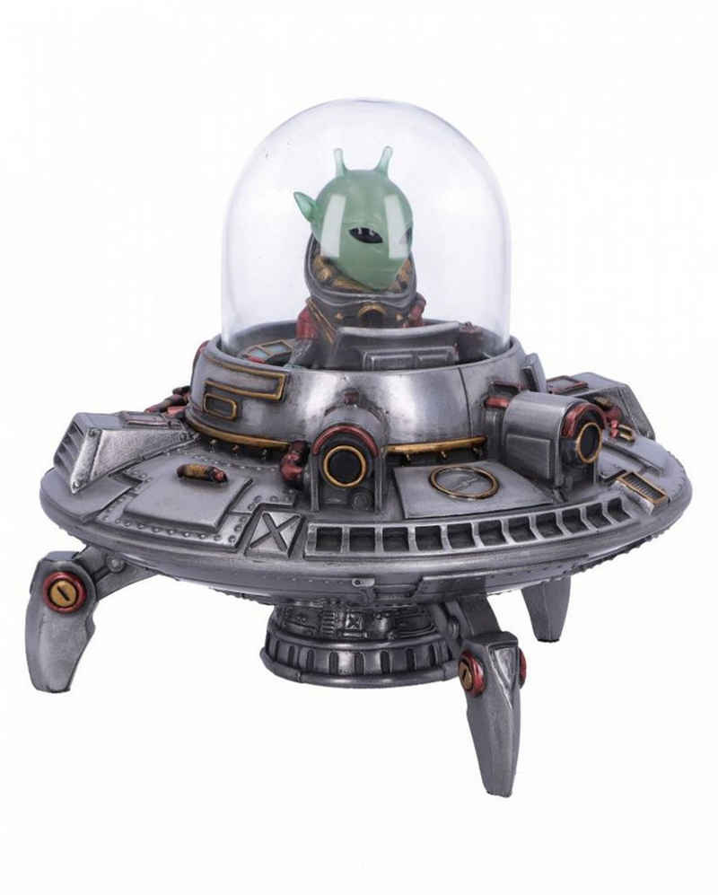 Horror-Shop Dekofigur First Contact Alien & UFO Sci-Fi Figur 14cm