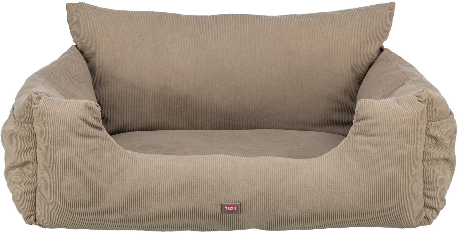 TRIXIE Hunde-Autositz Hundeautositz extra breit, Cord-Optik - taupe - 80 × 35 × 60 cm