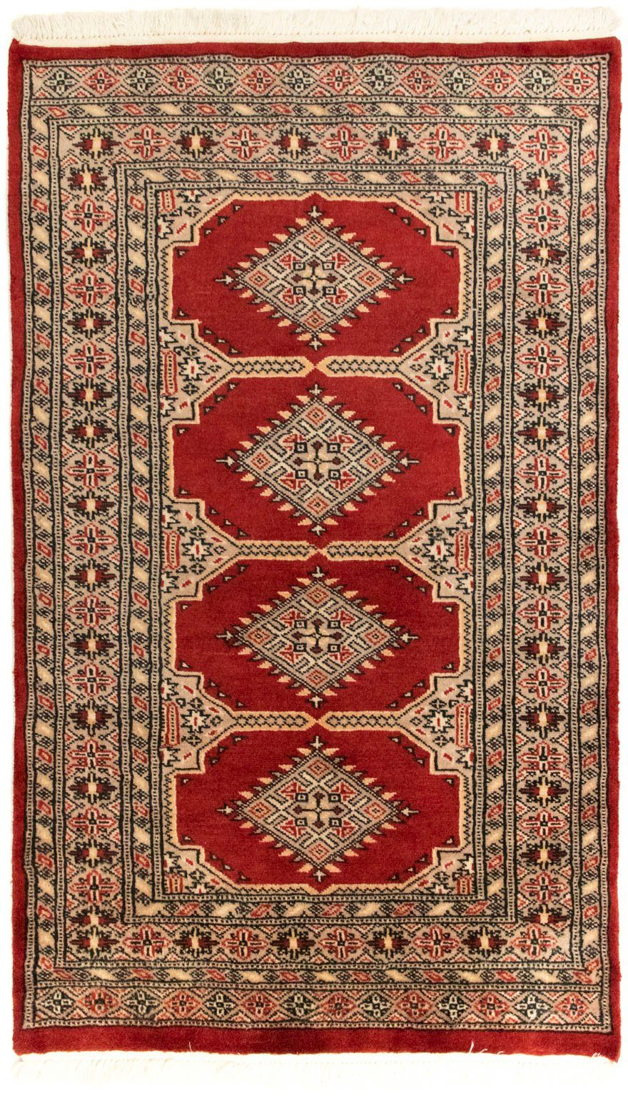 Wollteppich »Buchara Teppich handgeknüpft rot«, morgenland, rechteckig, Höhe 8 mm-HomeTrends