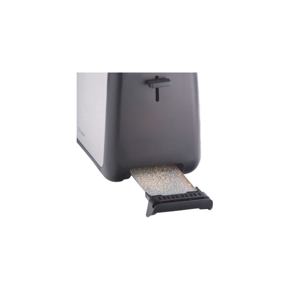 Cloer Toaster Cloer Toaster 3569 Edelstahl-Schwarz 2-Scheiben-Toaster