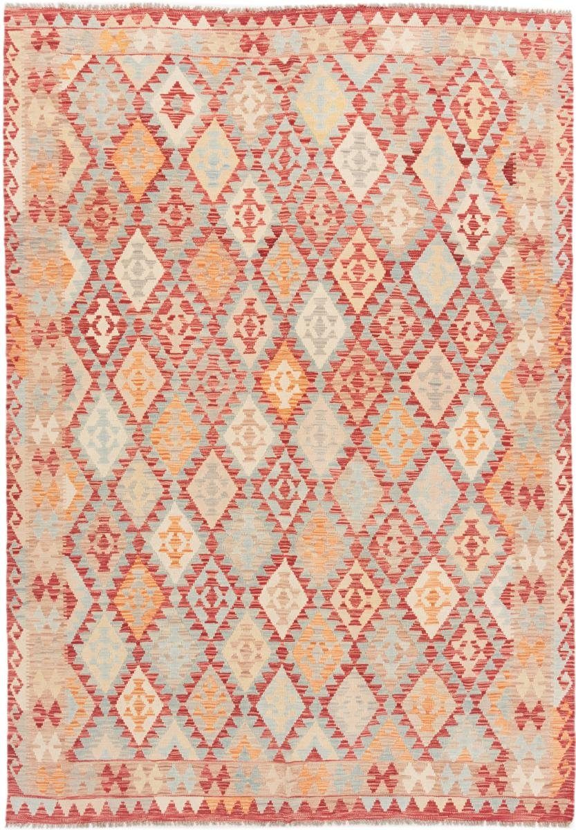 Orientteppich Kelim Afghan 209x292 Handgewebter Orientteppich, Nain Trading, rechteckig, Höhe: 3 mm