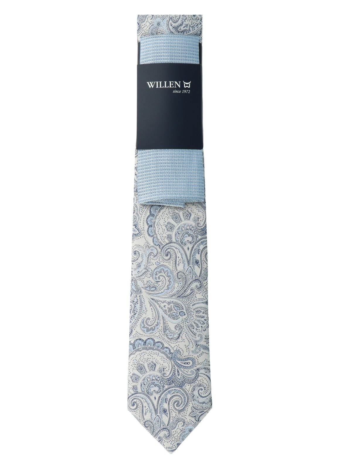 WILLEN Krawatte blau,Business,Seide,Paisley