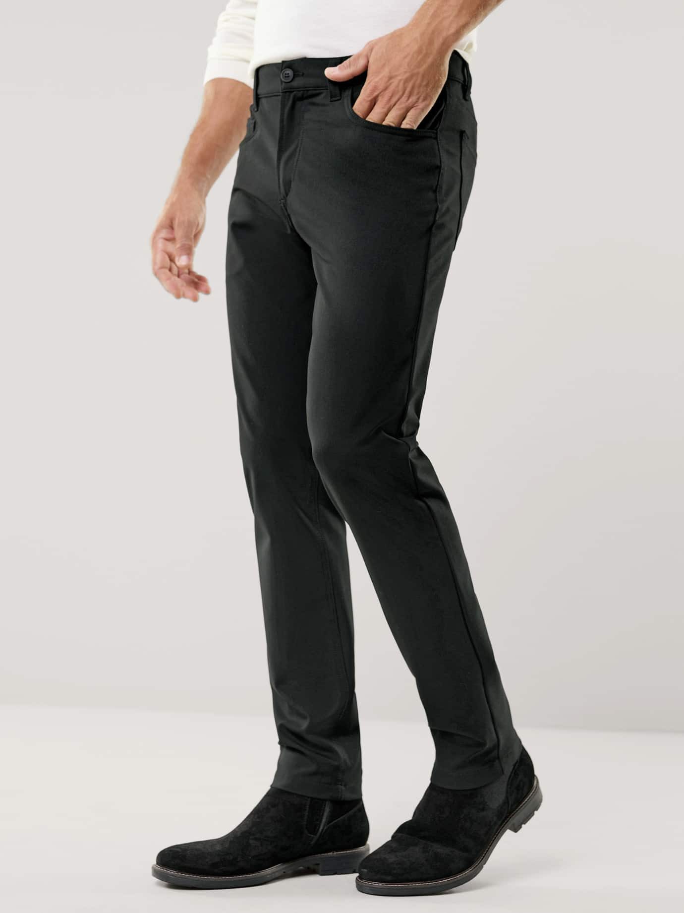 Walbusch 5-Pocket-Hose Herren Modern Fit Five Pocket Hose 360° Stretch knitterfrei Wasserabweisend, schnelltrocknend, pflegeleicht, Flex-Bund