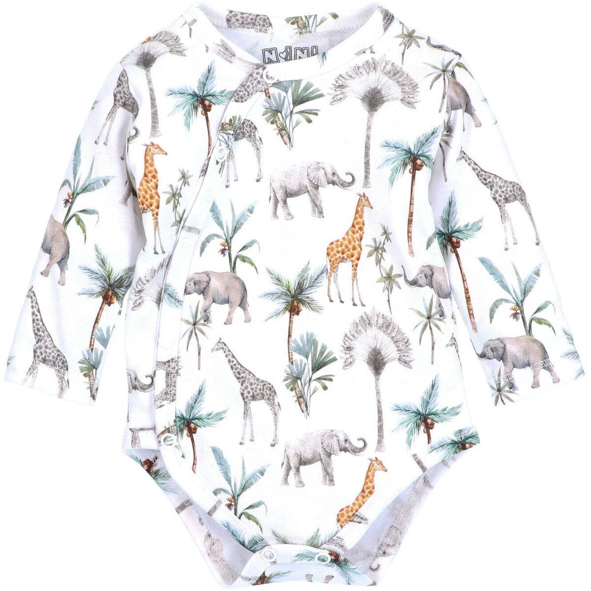 Langarmwickelbody Safari Unisex Kinder