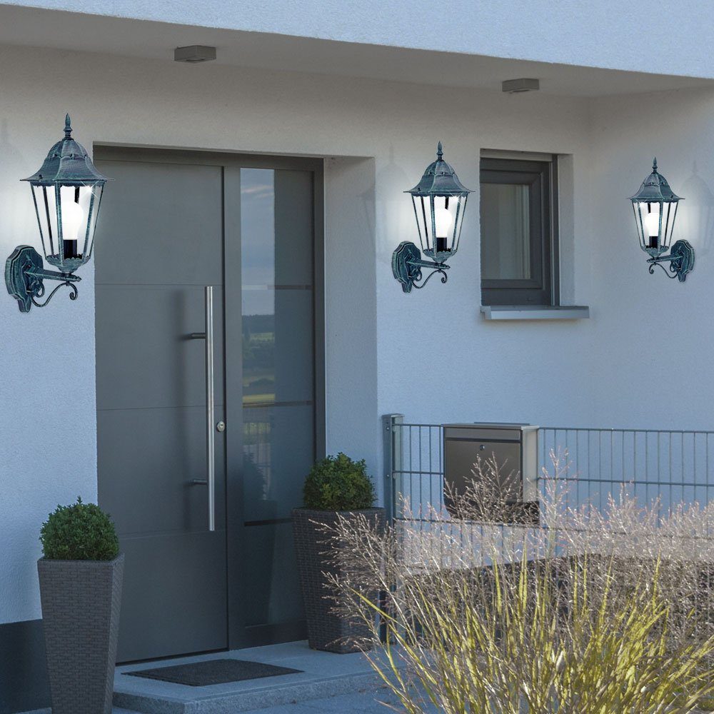 Edelstahl Wand Lampe IP44 Grundstück Fassaden Leuchte Haus Tür Veranda Balkon 