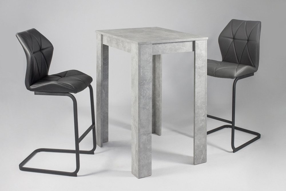 riess-ambiente Bartisch LOFT 104cm grau · eckiger Tisch im Industrial Beton günstig online kaufen