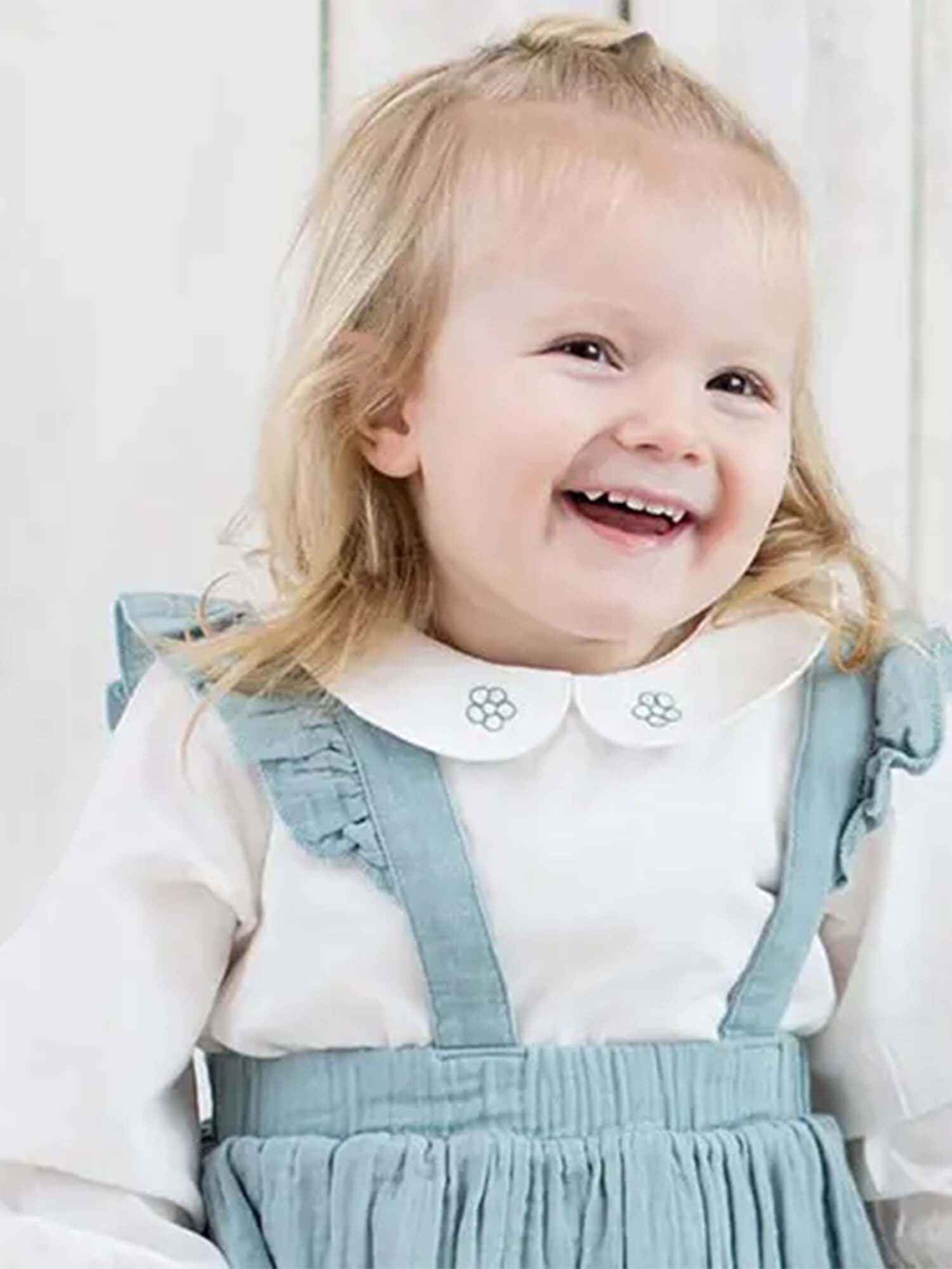 OrganicEra Langarmhemd Bestickte Baby Bluse Voile aus Bio-Baumwolle (1-tlg)