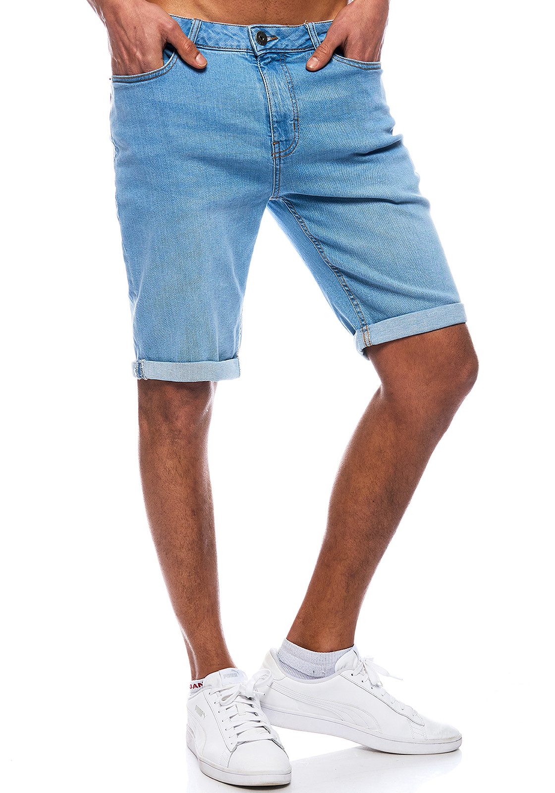 Smith & Solo Jeansshorts Herren, kurze Hosen Männer, Shorts 5-Pocket Style