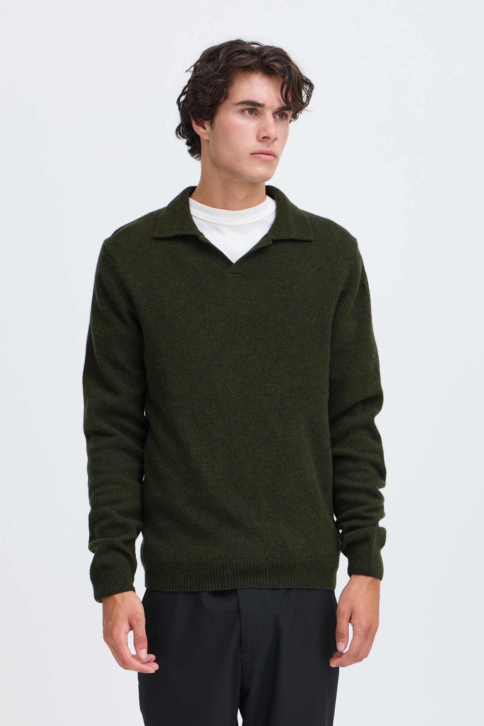 Casual Friday Strickpullover CFKarl Modischer Polo-Pullover