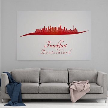 Hustling Sharks Leinwandbild Stadt als Skyline Leinwandbild "Frankfurt" - Einzigartige Wanddeko, in 7 unterschiedlichen Größen verfügbar
