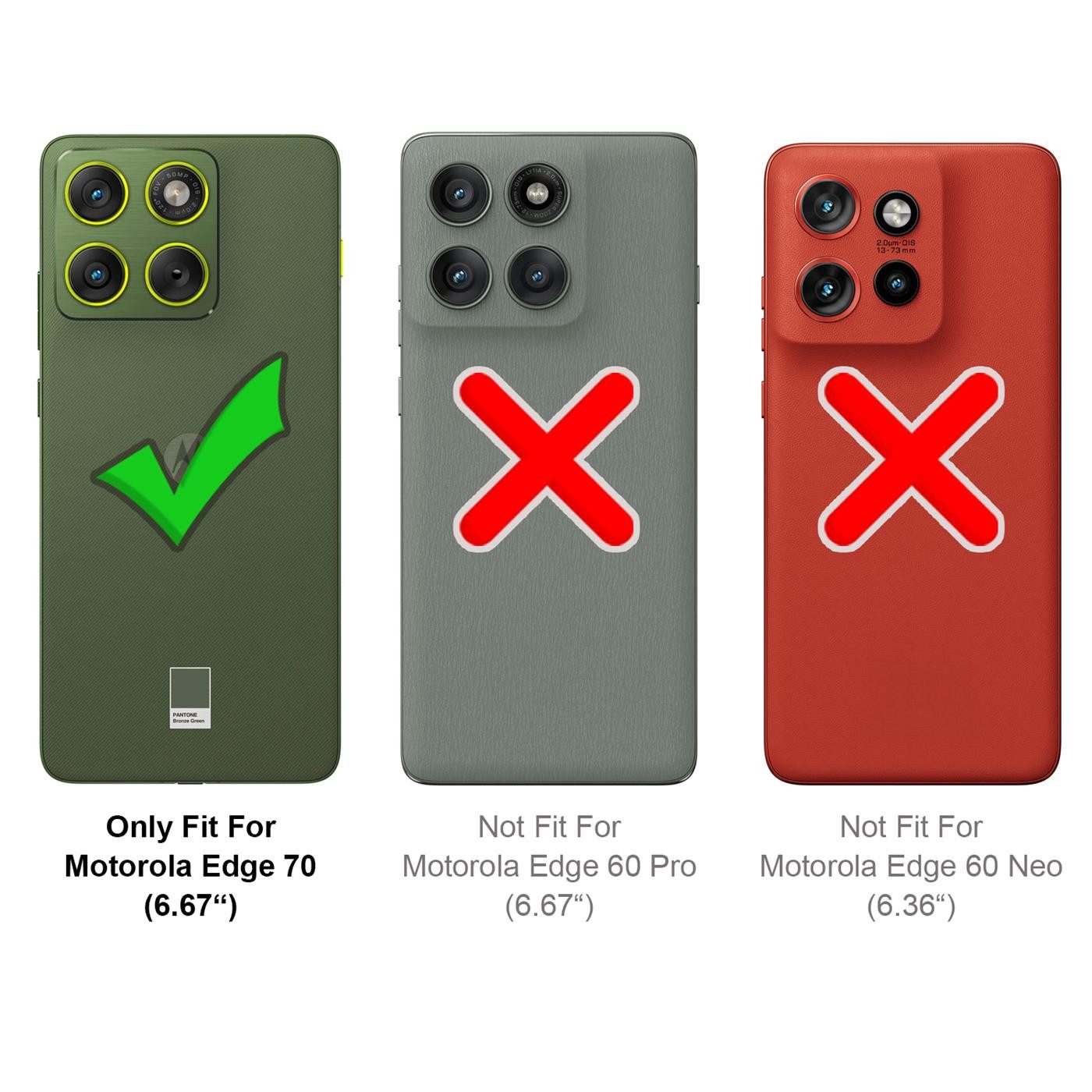 CoolGadget Handyhülle Magnet-Hülle für Motorola Edge 70 Schutzhülle magnetisch 6,67 Zoll, Hülle Matt Stoßfest kompatibel mit QI-Laden Zubehör Kameraschutz Case