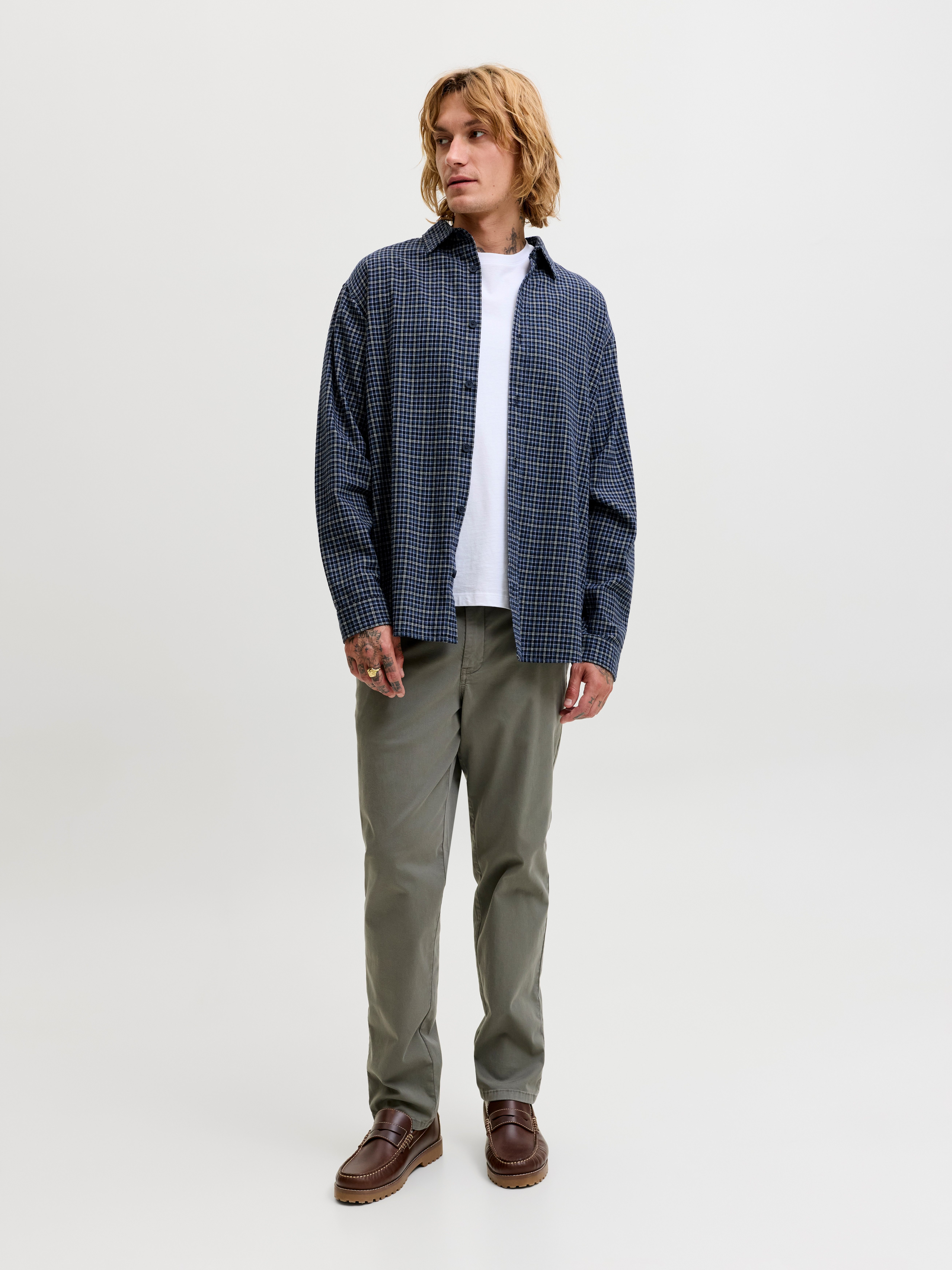 Jack & Jones Langarmhemd JJCARTER CHECK SHIRT LS SN Baumwolle, relaxed fit – Bild 5 von 5
