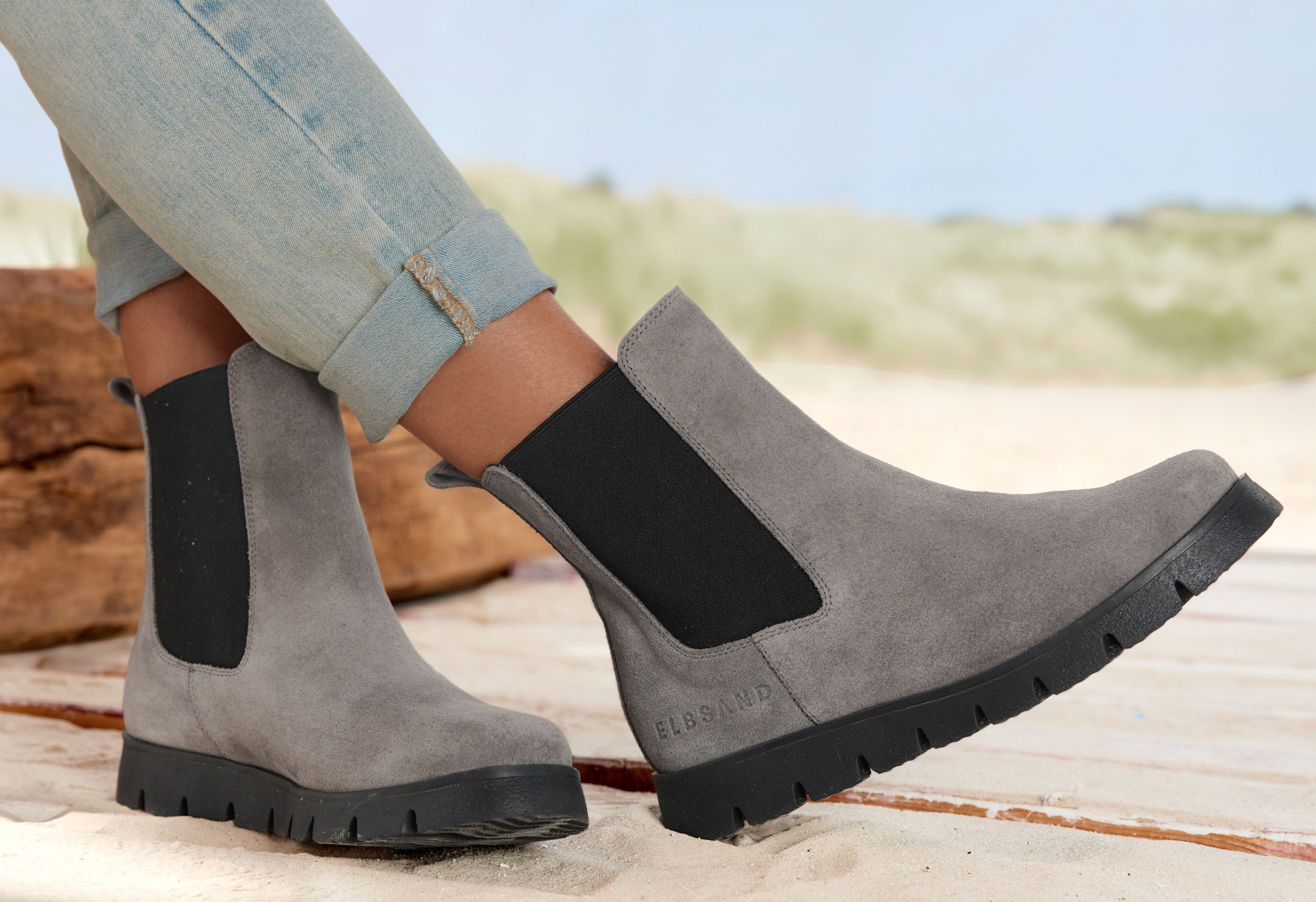 Elbsand Chelseaboots Stiefelette Schlupfstiefel, Bikerboots, Stiefel, günstig online kaufen