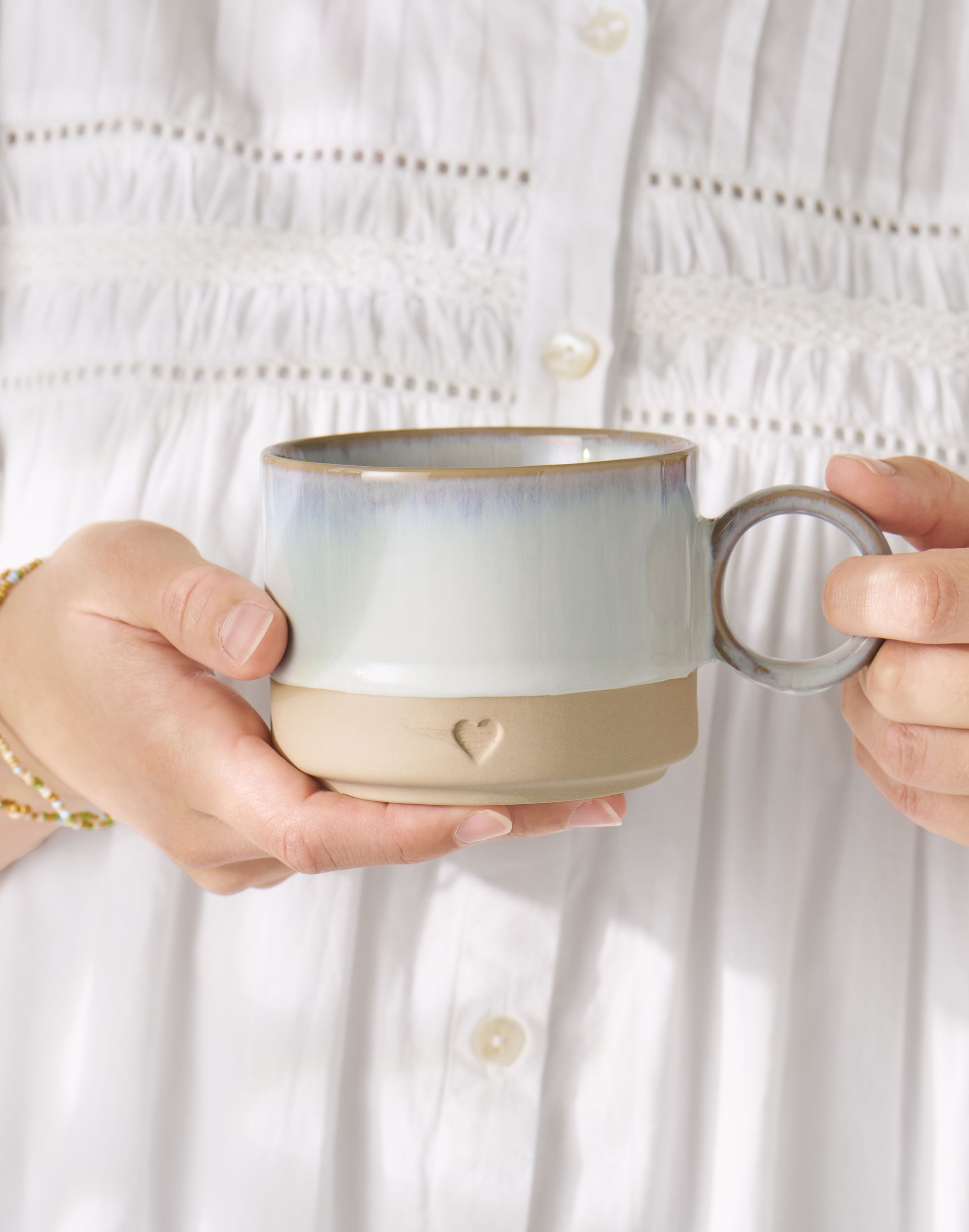Ib Laursen Tasse Farbauswahl - Ib Laursen Tasse Kaffeetasse Steingut 290ml mit Herz, Steingut