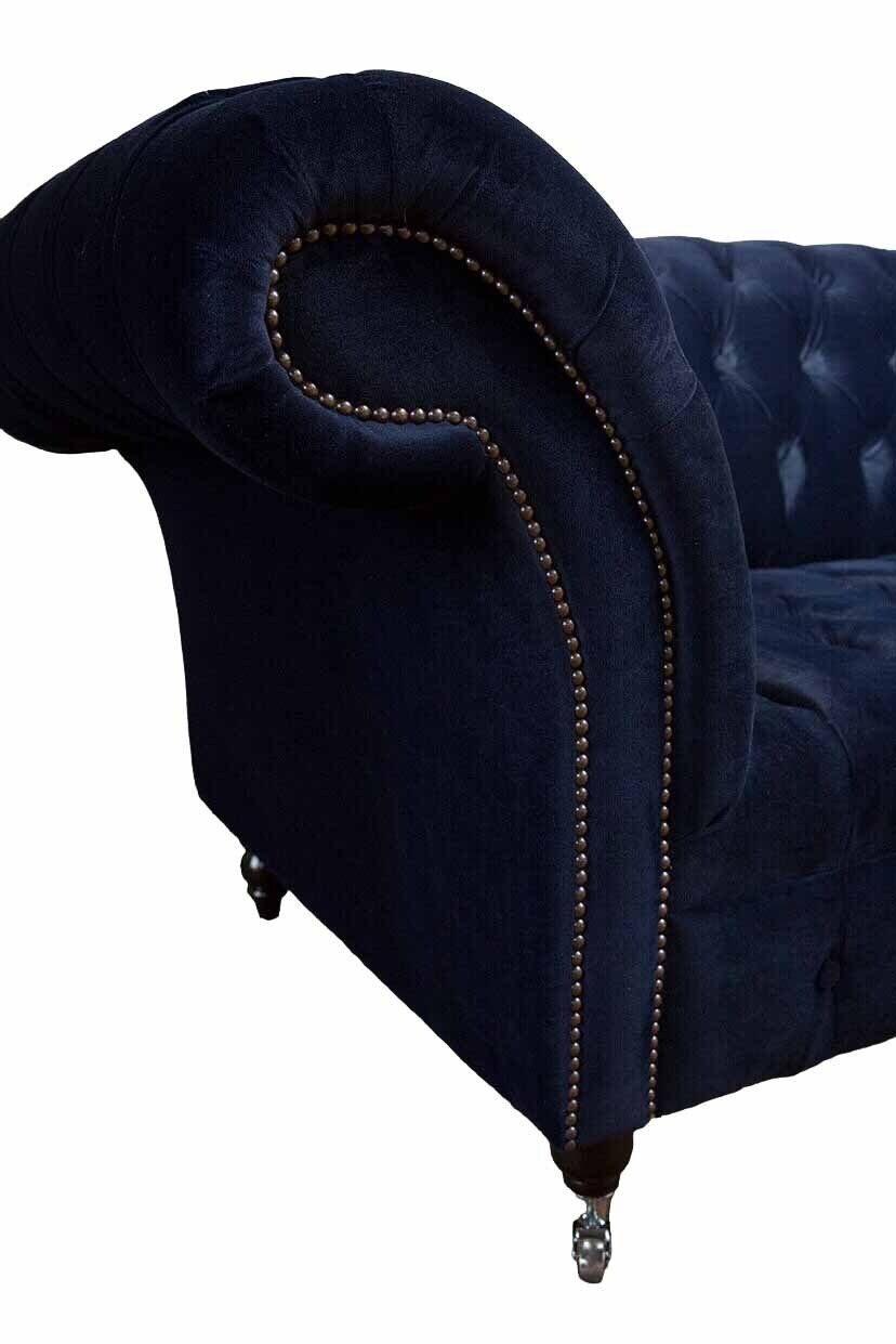 Sofas Textil Blau Möbel, Luxus Made Dreisitzer Couchen JVmoebel Sofa In Sofa Couch Stoff Europe Stil