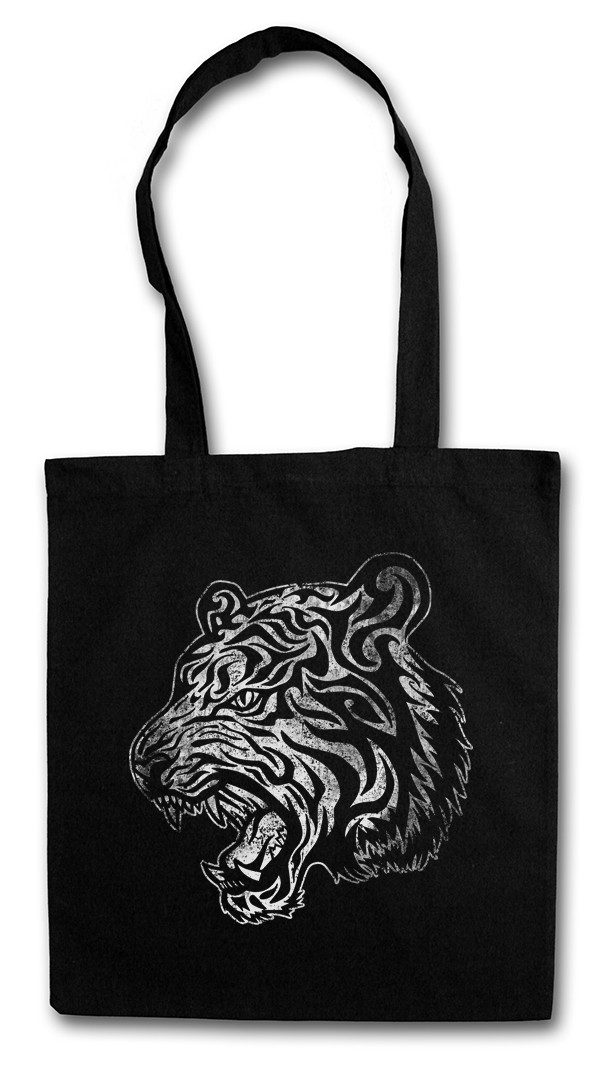 Beuteltasche Tribal Tiger III Stofftasche Art Tattoo Knoten Kelten Keltisch Kreuz