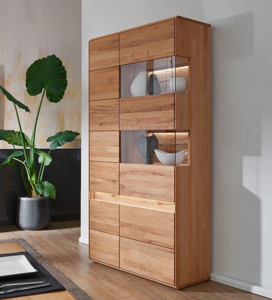 Main Möbel Vitrine Vitrine Schrank rechts 103x207cm Kernbuche Berlin