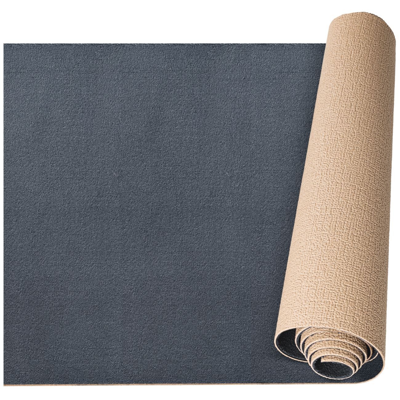 ANRO Küchenläufer HomeLoop Meterware Mikrofaser Küchenmatte rutschhemmender Rücken, Rechteckig, Höhe: 3 mm, saugstark zuschneidbar Größe: 100x60cm Anthrazit