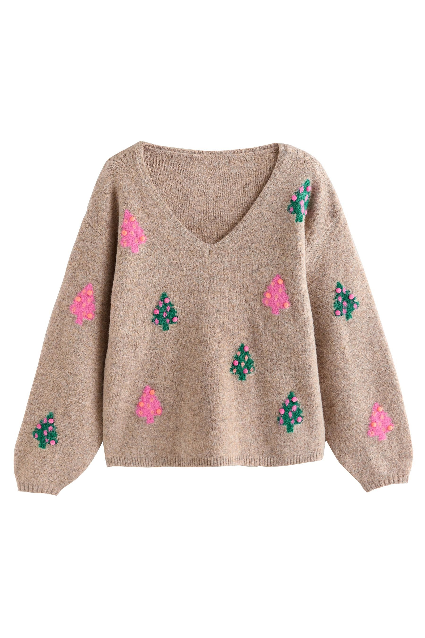 Next Strickpullover Langärmeliger Weihnachtspullover (1-tlg) günstig online kaufen