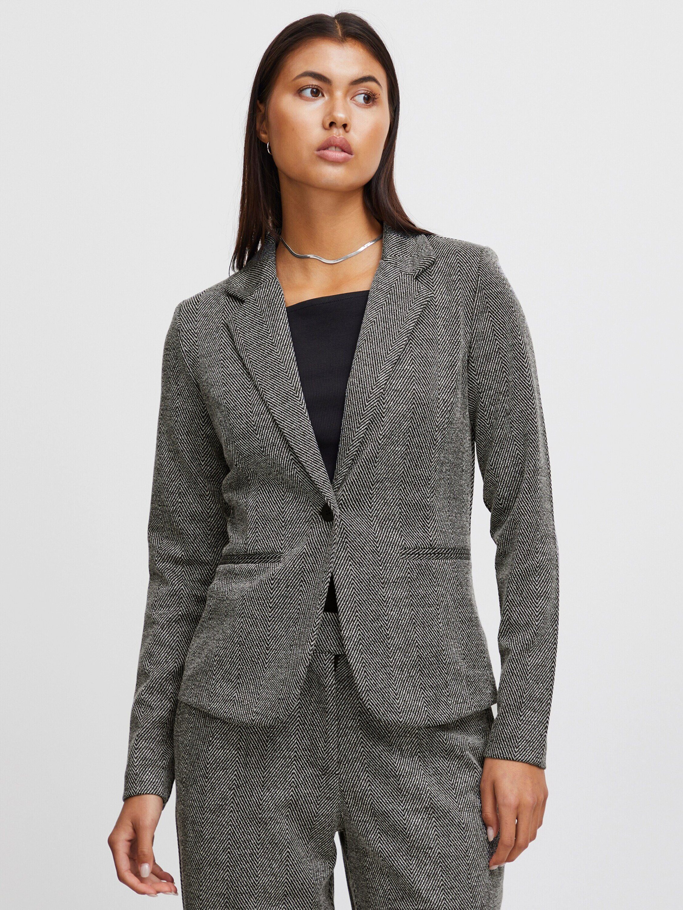 Ichi Kurzblazer Kate (1-tlg) Plain/ohne Details