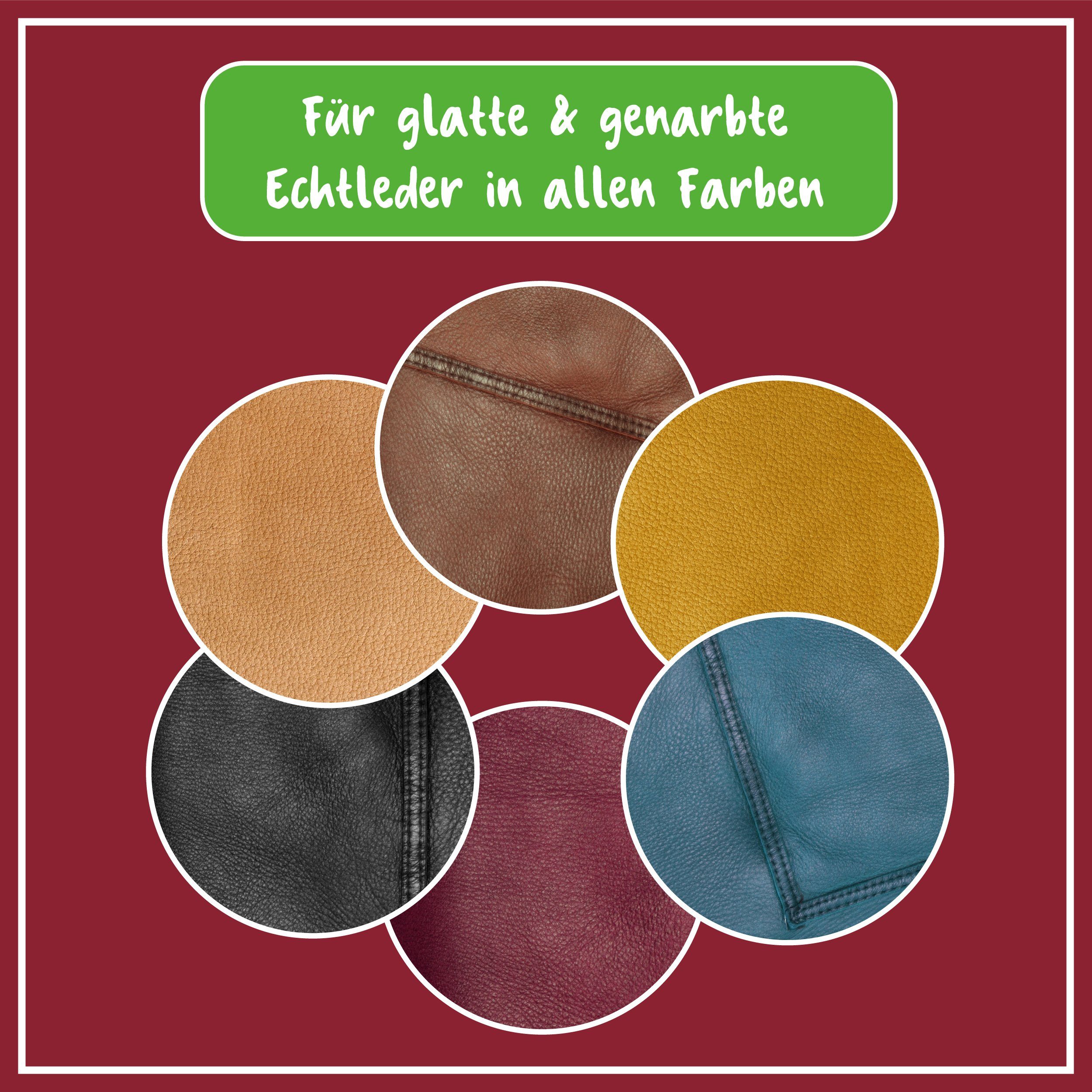 poliboy Leder Intensiv Pflege - reinigt, pflegt und schützt - 10x375ml Lederreiniger (für alle glatten und genarbten Leder - Made in Germany)