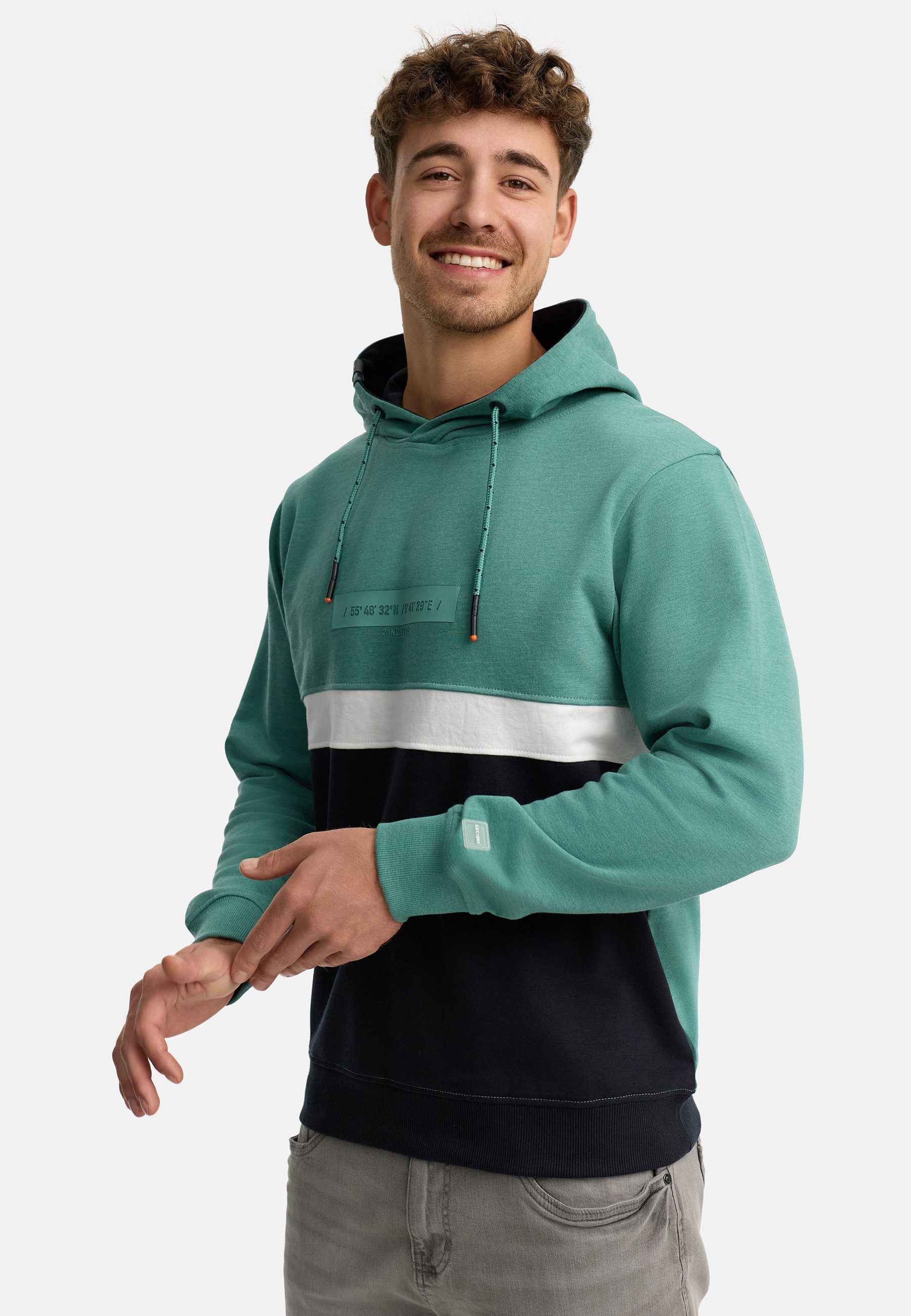 Indicode Hoodie Herren INMagnus Sweatshirt Kapuze Herrenhoodie Stylischer K günstig online kaufen