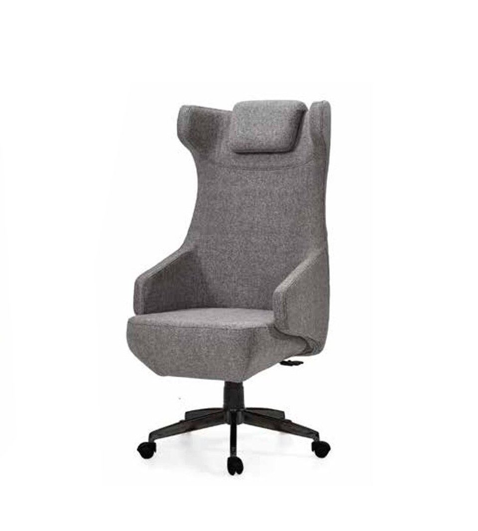 Xlmoebel Bürostuhl Chefsessel Drehstuhl Grau Textil für Wohnzimmer und Office, Made in Europa