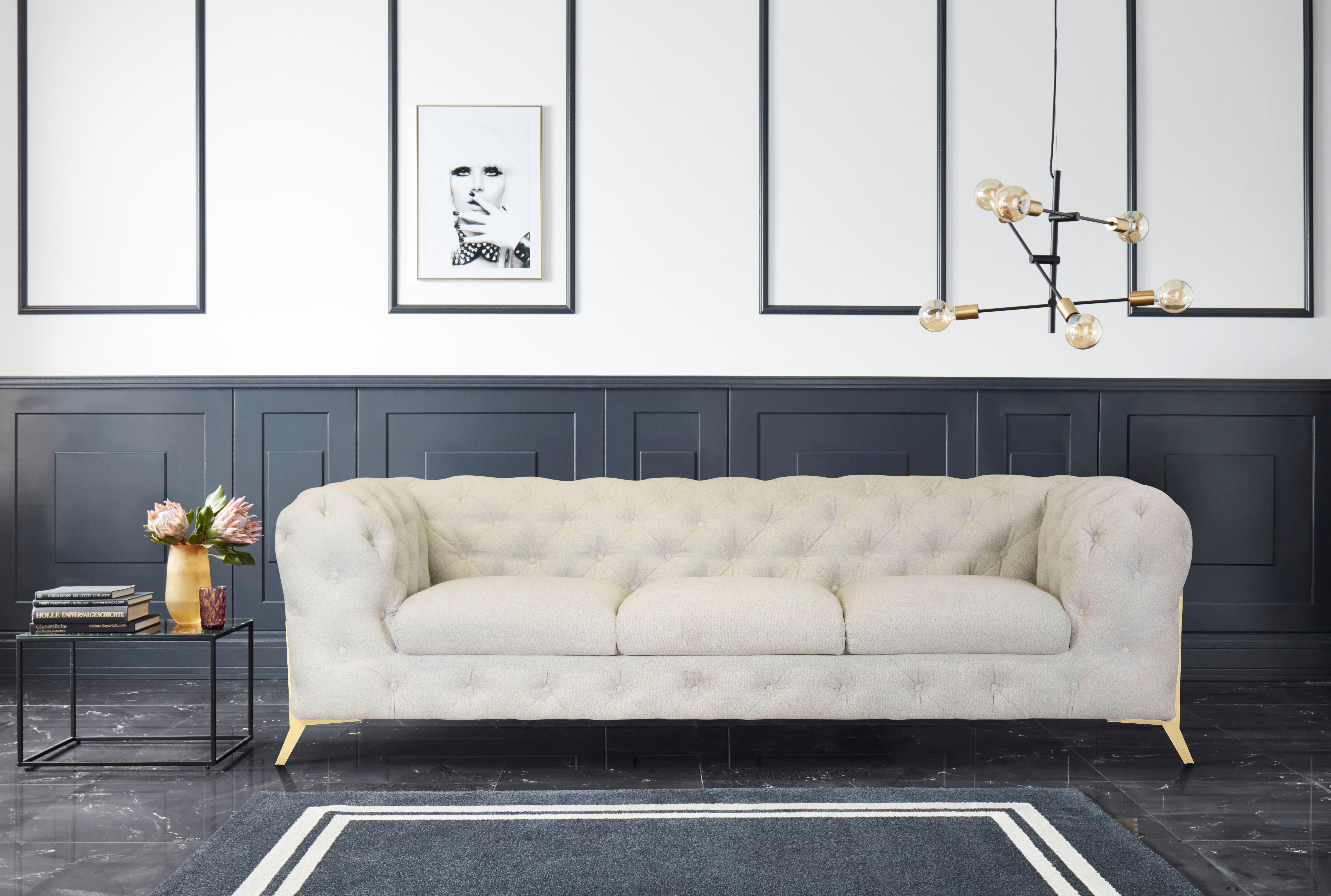 Leonique Chesterfield-Sofa Amaury, aufwändige Knopfheftung, moderne günstig online kaufen