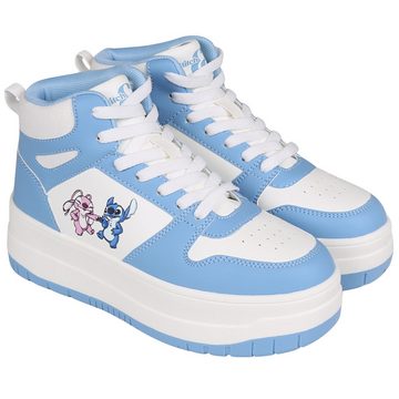 Sarcia.eu Stitch Disney Damen High-Top Sneaker, blau-weiß 39 EU / 6 UK Sneaker