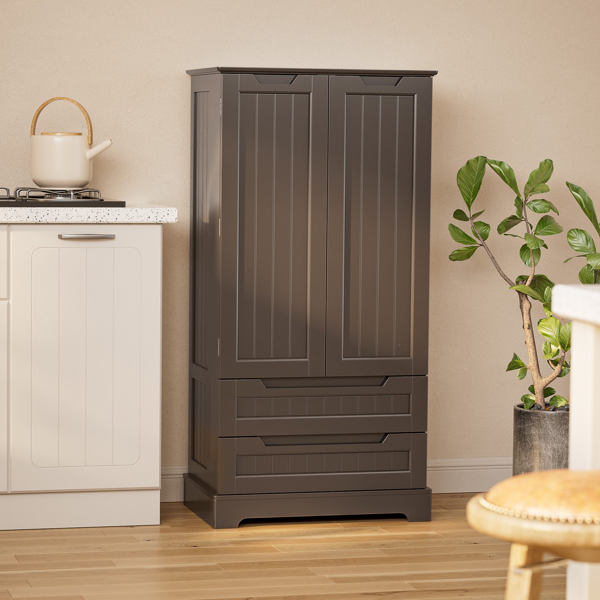 Bealife Sideboard hoher Küchenschrank mit 2 günstig online kaufen