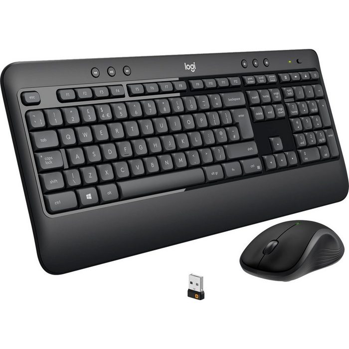 Logitech MK540 ADVANCED Kabellose Tastatur- und Maus-Set für Windows USB Sondertasten 3 Jahre Batterielaufzeit PC Laptop
