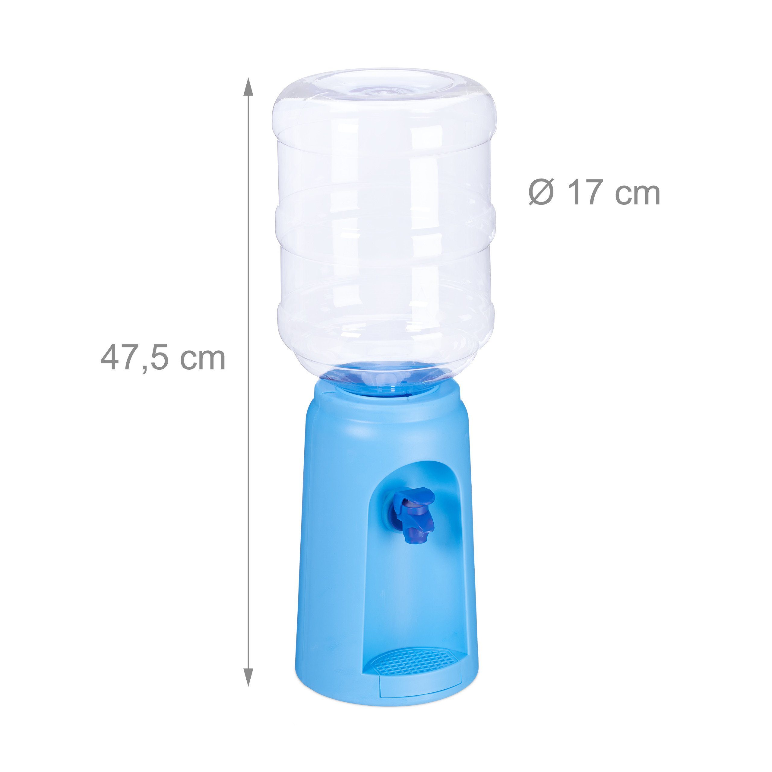 relaxdays Getränkespender Wasserspender mit Tank, blau