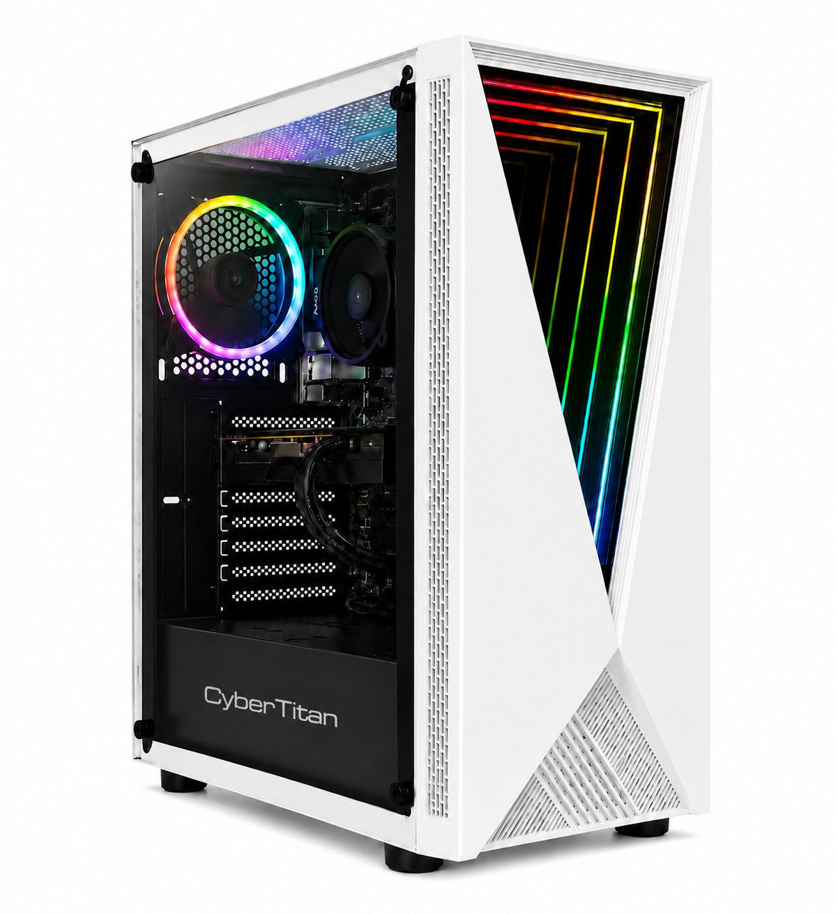 Cyber Titan Cybertitan TURBO mit AMD Ryzen 5 5500, Nvidia RTX 5060 Gaming-PC (AMD AMD Ryzen 5 5500 5500, GeForce RTX 5060, 16 GB RAM, 1000 GB SSD, (RGB-Beleuchtung, dedizierte Grafikkarte)