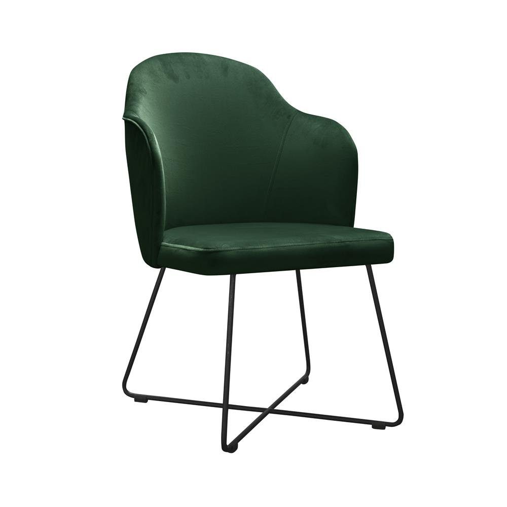 Stühle Grün Kanzlei Polster Stuhl, Textil Warte Zimmer Praxis Stoff Ess JVmoebel Stuhl Sitz Design
