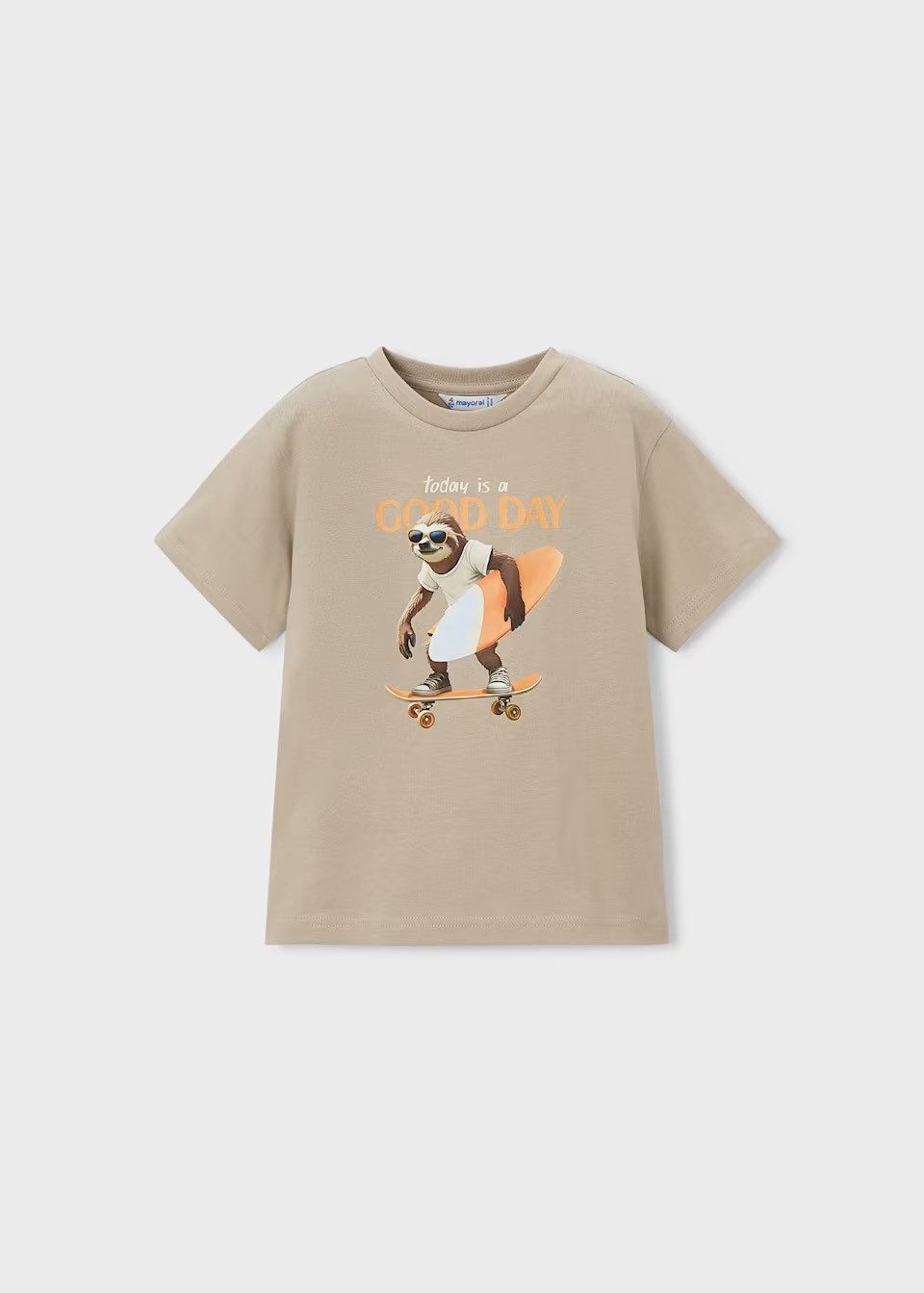 Mayoral T-Shirt Mayoral Jungen T-Shirt mit Druckmotiv Beige (03064-034)