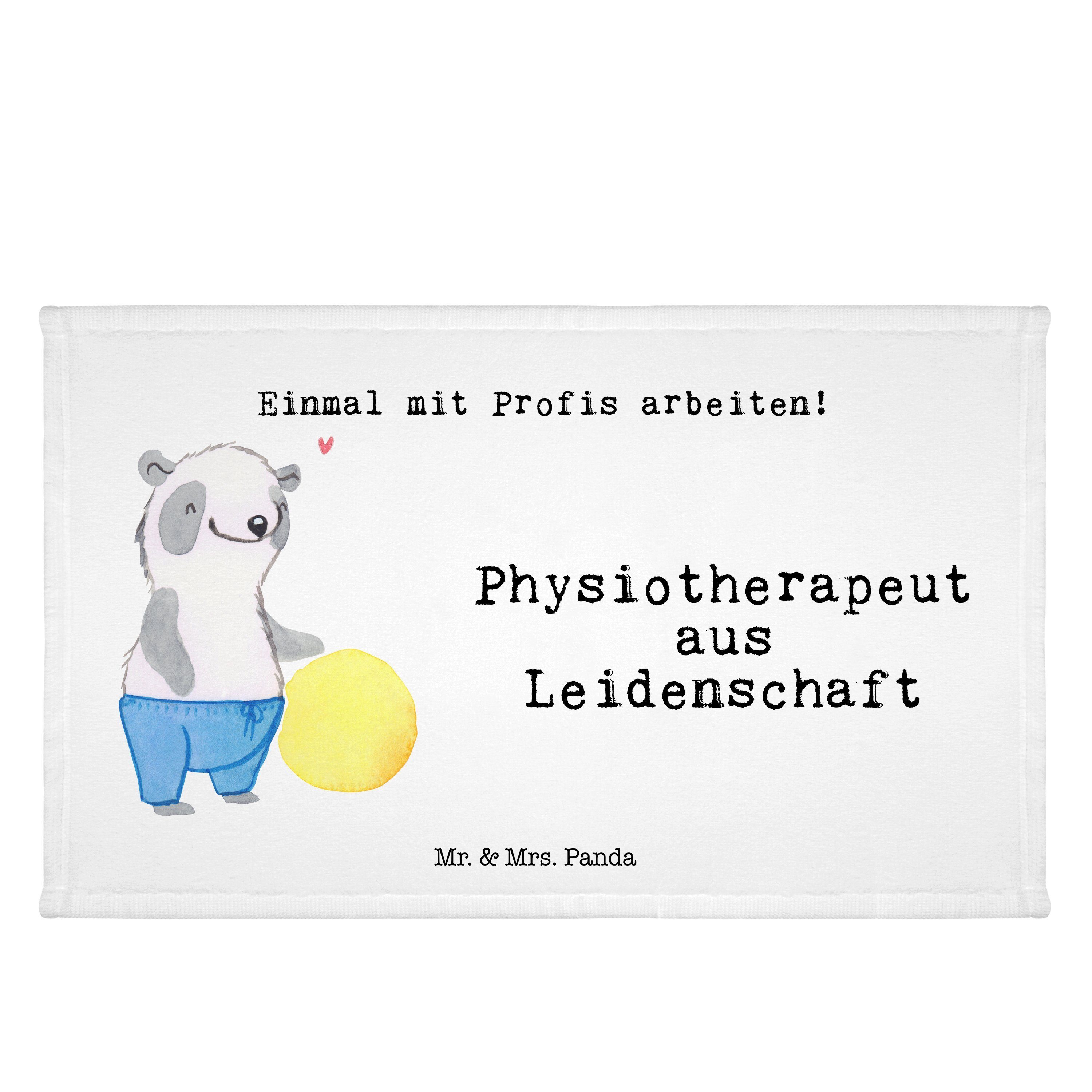 Mr. & Mrs. Panda Handtuch Physiotherapeut aus Leidenschaft - Weiß - Geschenk, Sport Handtuch, D, (1-St)