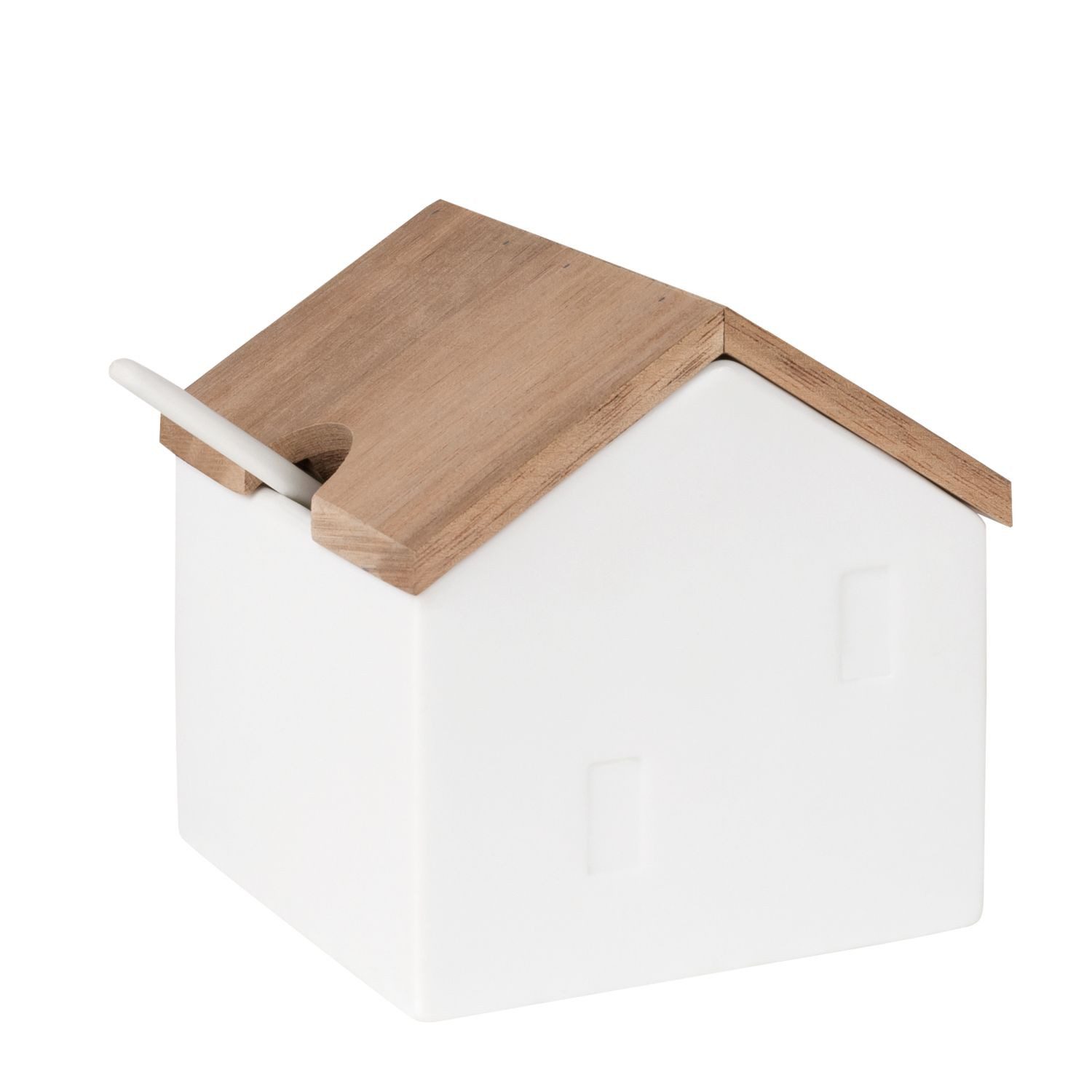 Räder Design Zuckerdose Hüttenzauber, Porzellan, Akazienholz